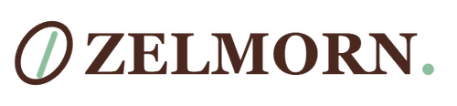 Zelmorn espresso wordmark with an original coffee-bean emblem
